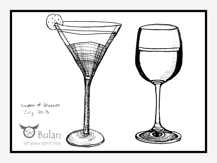 Lychee Martini and Wine