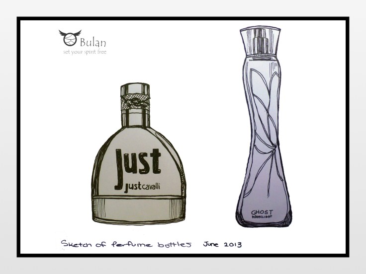 Sketch of perfume bottles 