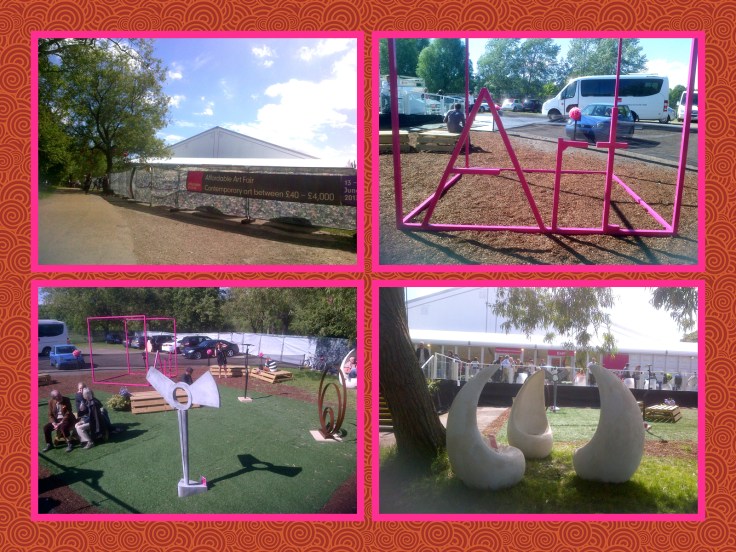 Outside the affordable art fair in Hamstead