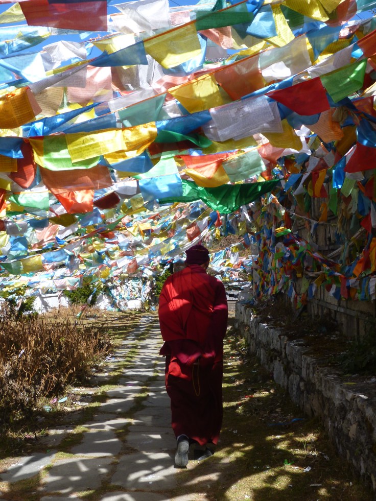 Tibetan monk in Paoma si