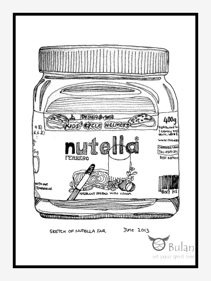 Sketch of nutella Jar