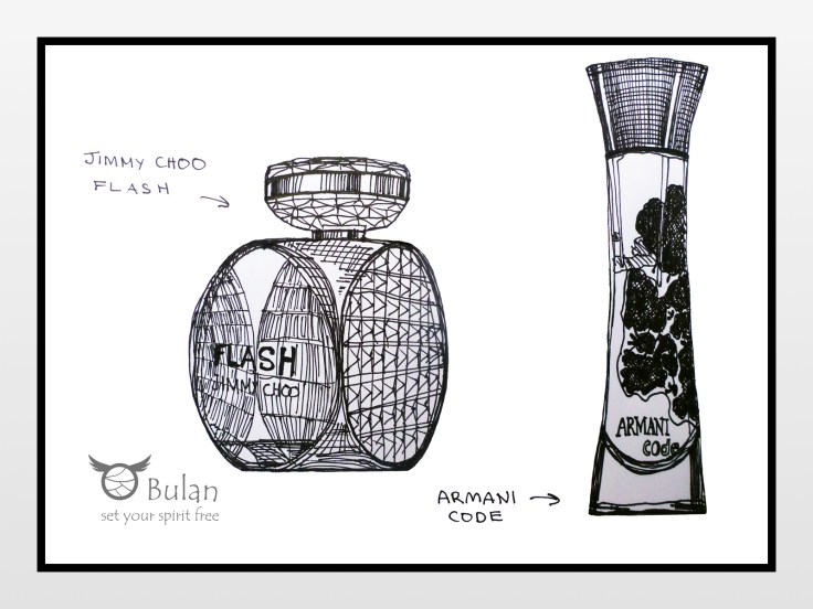 Sketch of Perfume Bottles
