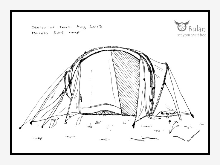 Sketch of tent