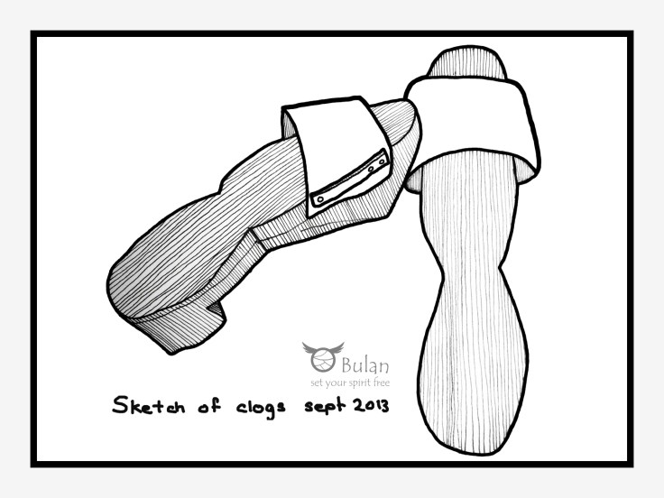 Traditional wooden clogs