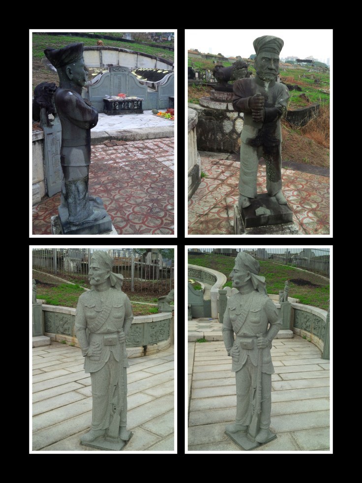 Carved stone Sikh Guards
