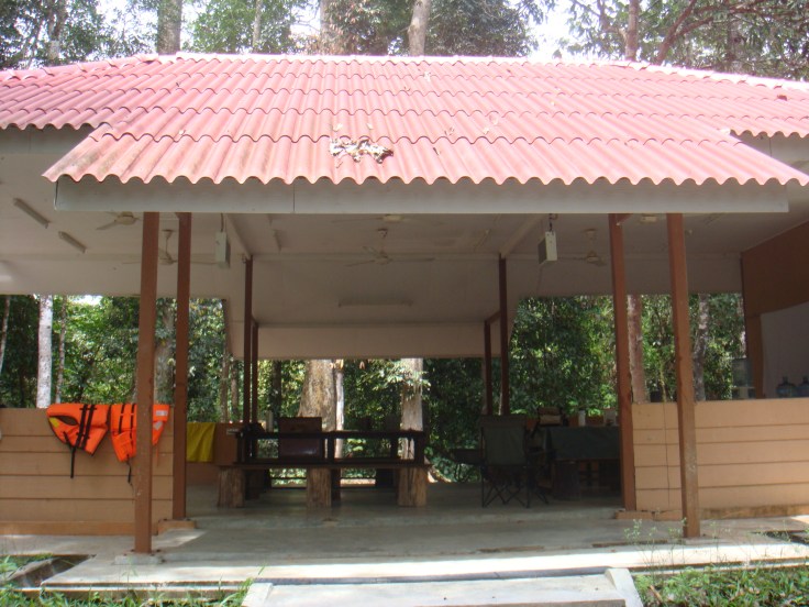 Earth lodge dining area