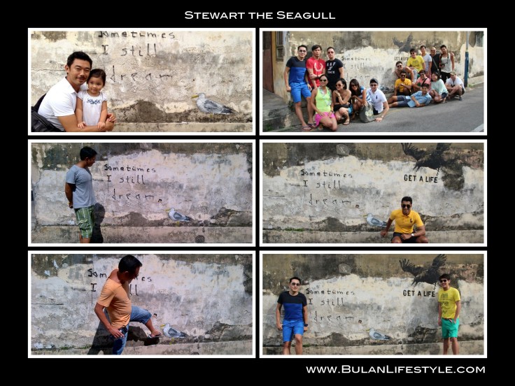 stewart the seagull street art penang