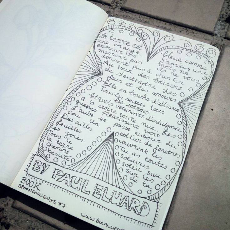#Spoonchallenge 7 Book. Poem by Paul Eluard. 
