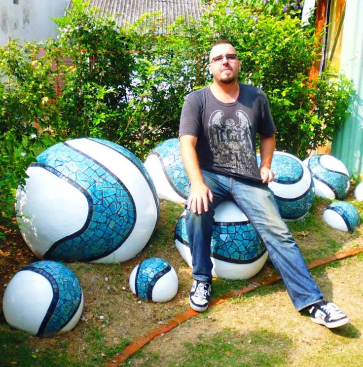 mosaic ball chairs