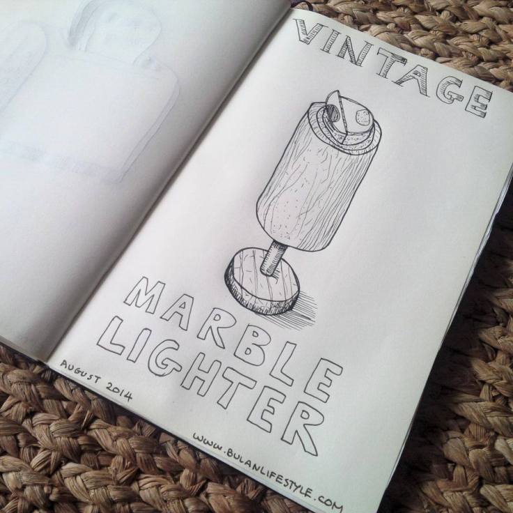 Sketch of the day vintage marble lighter 
