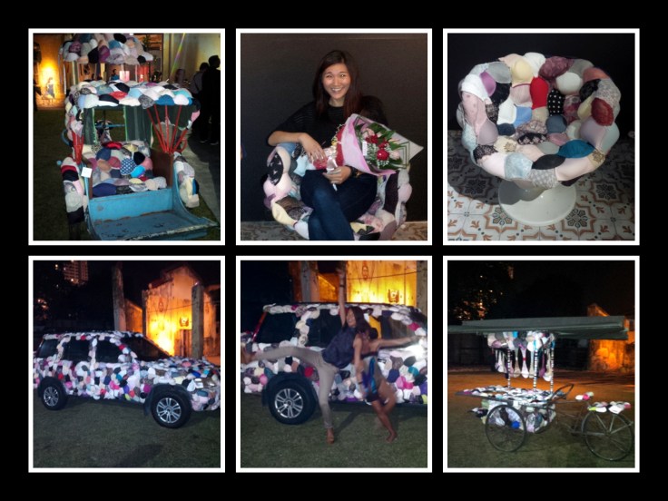 Launch of Come close art installation at hin bus depot #GTF2014 with artist Louise Low