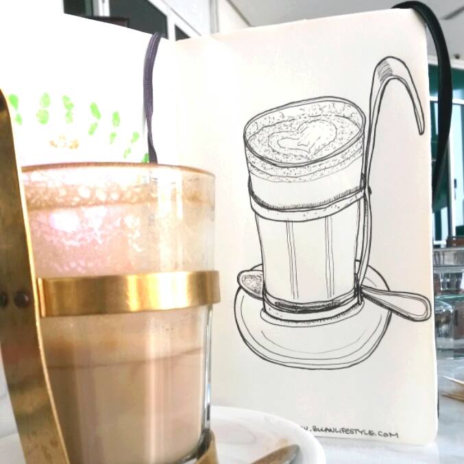 Latte drawing