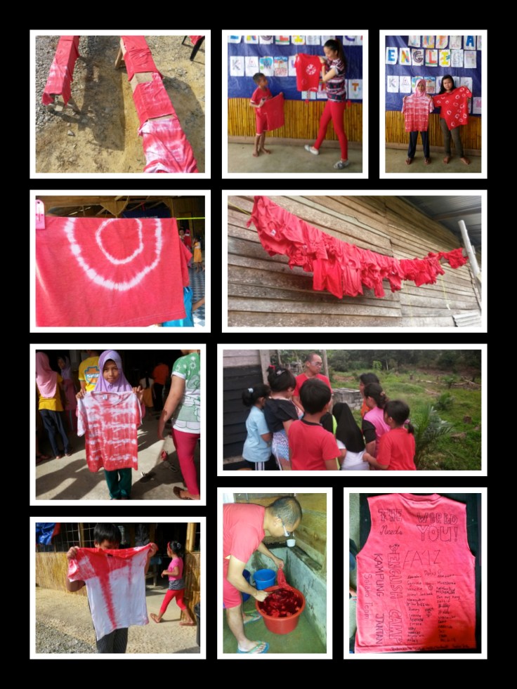 Tie dye tshirts with the kids