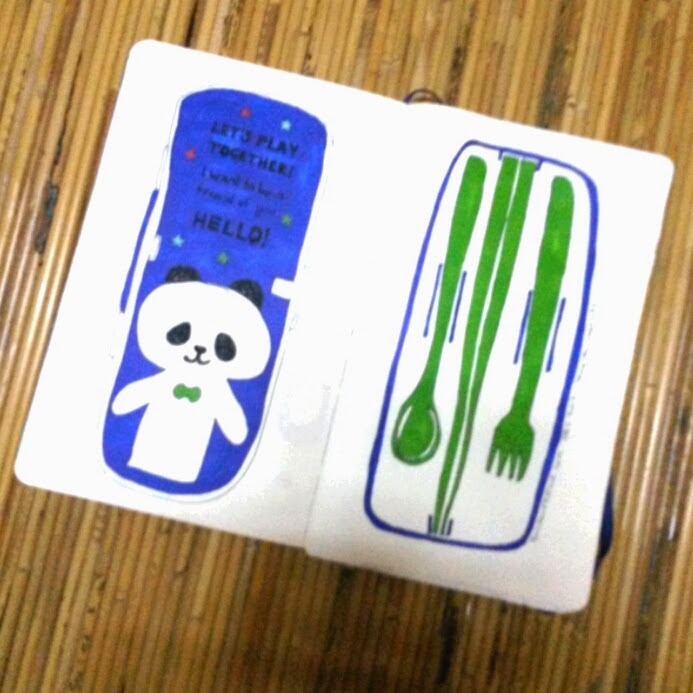 Panda travel cutlery set