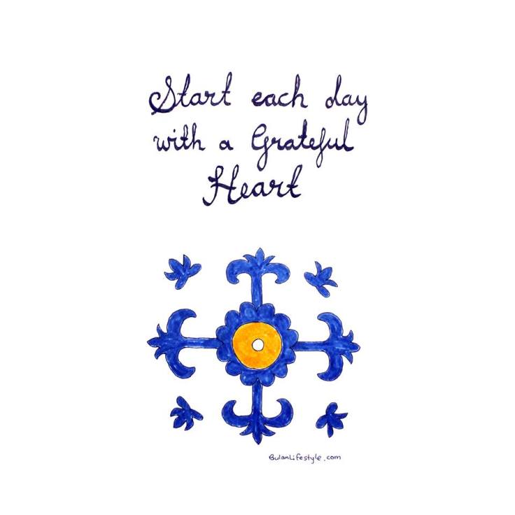 Spanish tile. Start each day with a grateful heart