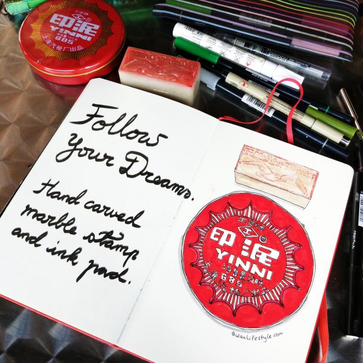 1005 Chinese ink pad and stamp