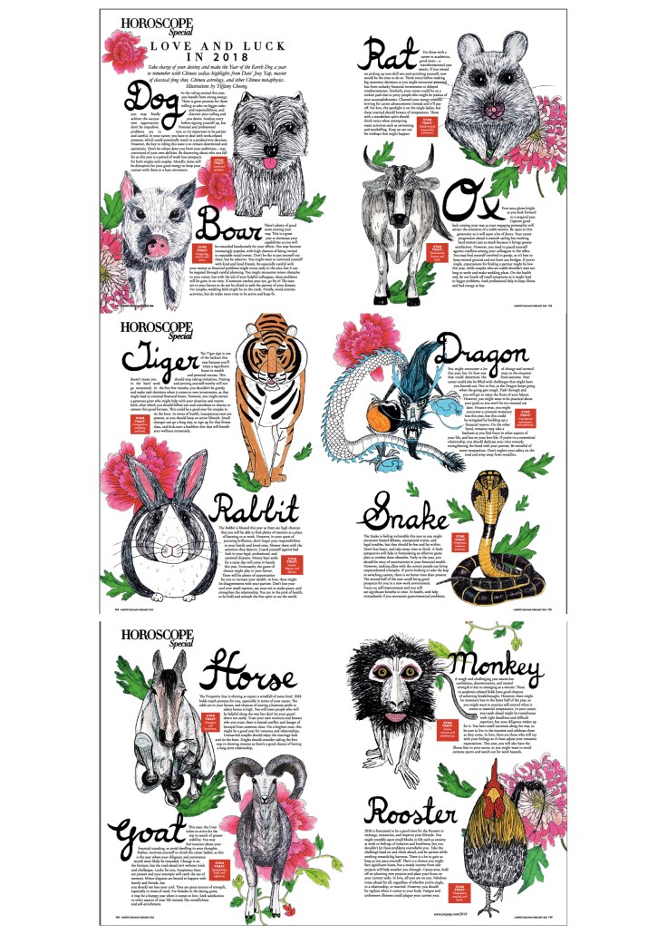 Harpers bazaar zodiac Feb 2018