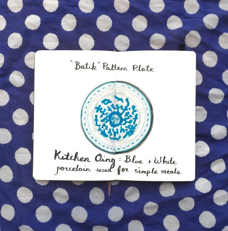 1263 batik pattern plate